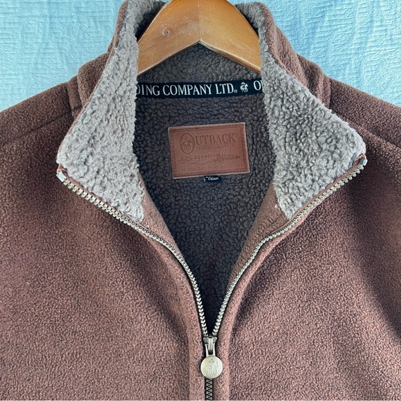 Outback Trading Company Summit Vest Mens XL Brown Fleece Sherpa Lined Western - Picture 5 of 16